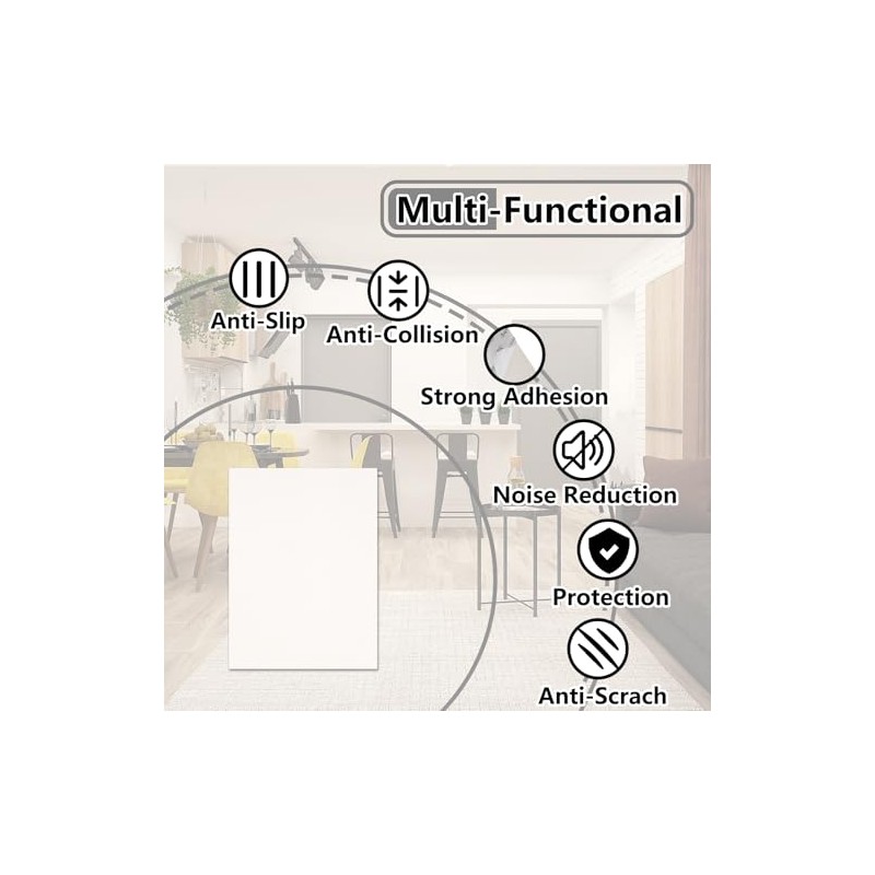 132 Pcs Non-Slip Self-Adhesive Silicone Furniture Pads