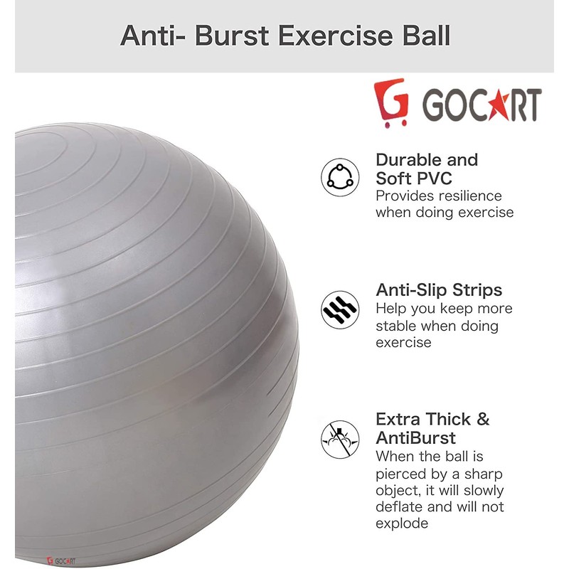 GOCART WITH G LOGO Anti Burst Yoga Ball & Gym
