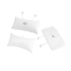 CHENNAN White Bath Pillow Shower Pillow Bath Inflatable Bath Pillow Non-Slip Bath Pillow with Suction Cup Comfortable with Waffle Motif for Home Spa Spa Headrest Bath Pillow Neck