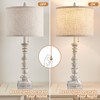 Set of 2 Farmhouse Table Lamps for Living Room, 29.5"