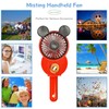 LACOVIA Cute Mickey Misting Mini Fan, Handheld Portable USB Rechargeable