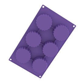 Bakerpan Silicone 2 3/4 Inch Round Tart Mold, Mini Cakes, Desserts, 6 Cavities Pan - Set of 2