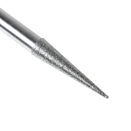 Besdia CBN Internal Cone #120 Shaft Diameter 0.12 inch (3.0 mm) 1 Piece Tip Tool Whetstone with Shaft (0.1 x 0.6 inches (3 x 15 mm)