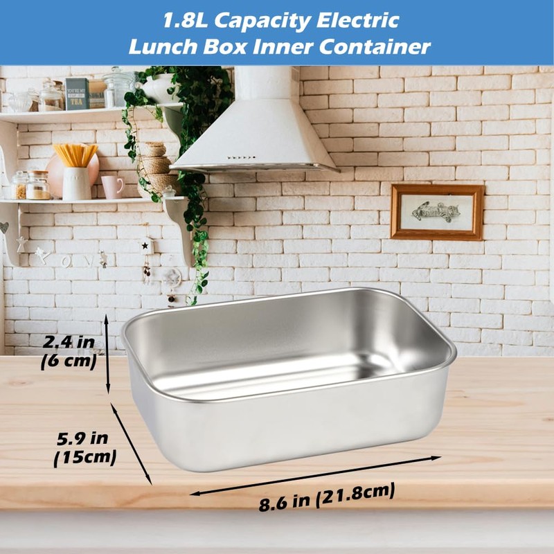 PHIWILLS 1.8L Electric Lunch Box Inner Container, 1.8 Liter Removable