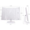 Infitrans Trifold Makeup Mirror Vanity Mirror with Lights,1X 2X 3X