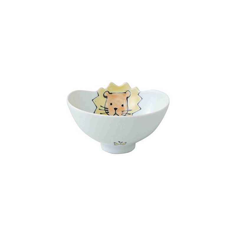 Hasami Ware Wave 40825 Tea Wan, Lion Pattern, Set of