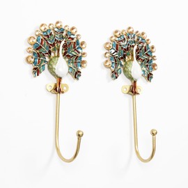 bordorsse Vintage Wall Hooks Decorative Rack Hangers, 2 Pack Metal Wall Mounted Hook with Bird Shape for Hanging Coats