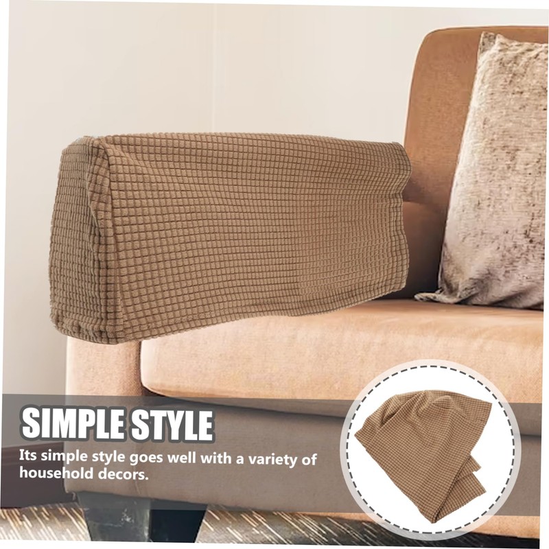 FUNOMOCYA 3sets Elastic Couch Armrest Cover Sofa Armrest Insert Light