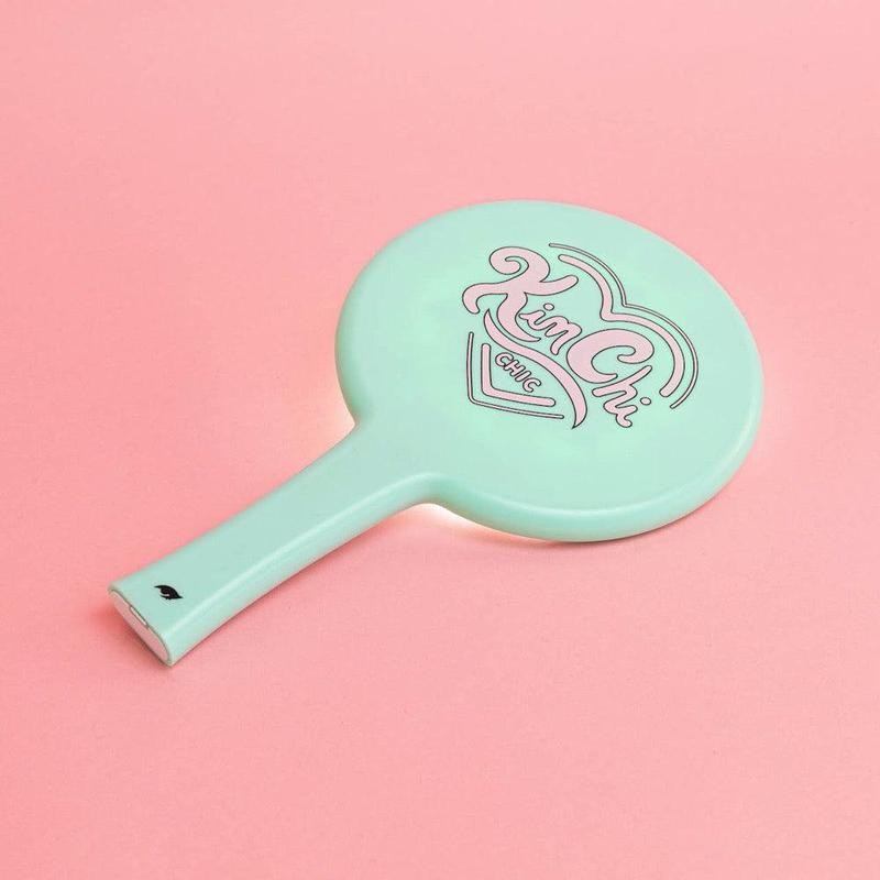 KimChi Chic Handheld LED Mirror for Personal Makeup, Portable and