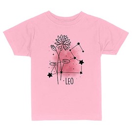 Flower Leo Toddler Kids T-Shirt 5T Light Pink