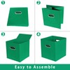 Yunkeeper Green Foldable Storage Bins, 11x11x11, Set of 3, (Fabric