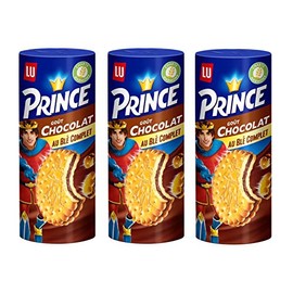 LU - Prince Chocolate Biscuits - 3 packs - 300g per pack - Chocolate chip flavored cookies - With chocolate nuggets - Rich in cereals - Cocoa cream filling sandwiched