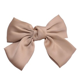 SEVENHEAD Bow Hair Clips Champagne Spring Hair Clip 1 Pack Barrettes Large Big Oversized Knot Bowknot Satin French Barrettes Snap Hair Clips Ponytail Holders Accessories for Women Girls Teens