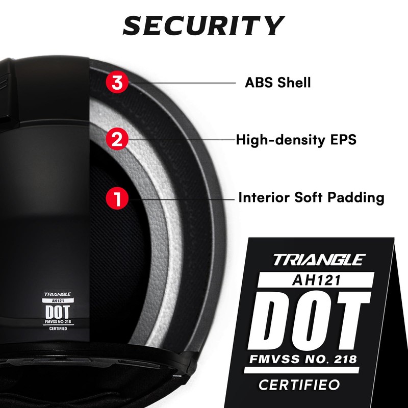 TRIANGLE Modular Motorcycle Helmets for Men Flip Up Full Face