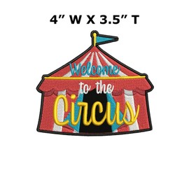 Athena Brands Welcome to the Circus Patch Embroidered DIY Iron-On Kids Children Applique Craft