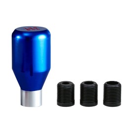 JNNJ Car Gear Knob Universal, Car 5-Speed Gear Knob, Gear Lever with 3 Adapters, Aluminium Alloy Gear Knob Adapter, for Manual Car Manual Transmission (Blue)