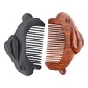 OATIPHO Small Bunny Comb Set 2pcs Portable Wooden Hair Combs