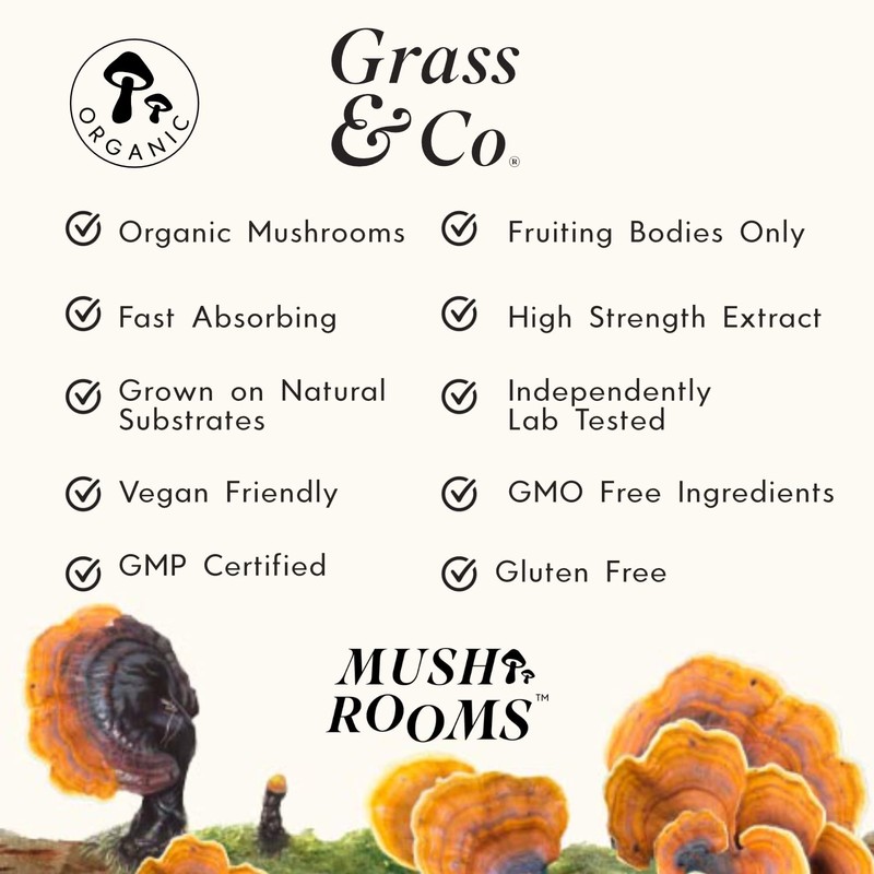 Grass & Co - Organic Reishi Mushrooms with Magnesium &