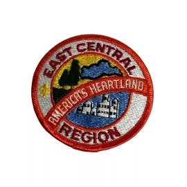 BSA America’s Heartland East Central Region Patch Orange Border VTG Boy Scouts