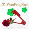 Garden Pruning Shears Kit with 1Pcs Red Metal Rose Leaf