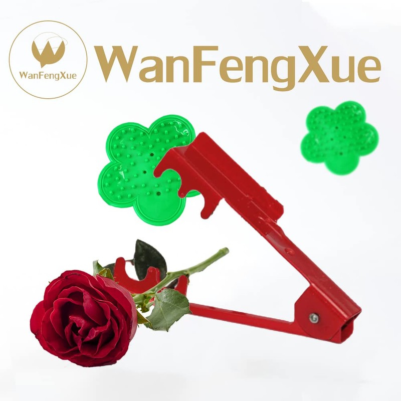 Garden Pruning Shears Kit with 1Pcs Red Metal Rose Leaf