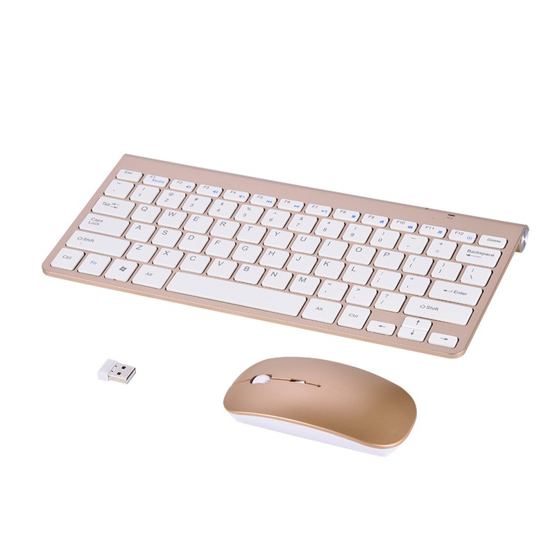 Slim 2.4GHz Wireless Keyboard and Mouse Kit for Desktop Laptop