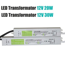 LED Transformer LED Power Supply Waterproof IP67 AC 220V 110V Input LED Strip Module Driver LED Supply Driver LED Voltage Converter 12V 20W