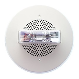 Wheelock - E90-24MCC-FW - Round, Ceiling Mount Speaker/Strobe, White, 15/30/75/95 cd, 25/70 vrms