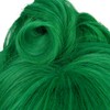 VGbeaty Men Short Wavy Green Wig With White Eyebow
