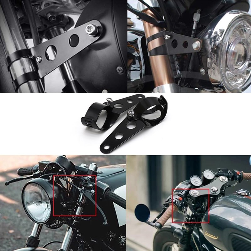 HQTS Motorcycle Headlight Holder Forks Universal 38 mm - 51