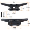 ORLANG 4 Inch Dock Cleats, Electrophoretic Coated Black Boat Cleats