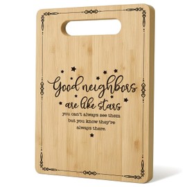 WNAGT Neighbor Gifts Cutting Board, Best Neighbor Gifts, Gifts for Neighbors, Decorative Bamboo Cutting Boards for Kitchen