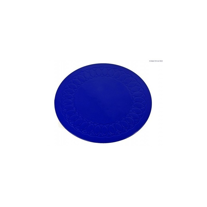 TENURA Round Non-Slip Rug 19 cm Blue
