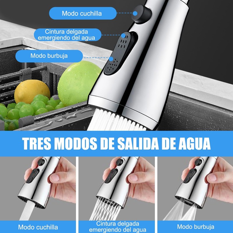 Aireador de Grifo, 2 Piezas, de Acero Inoxidable Color Plata