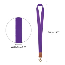 PATIKIL Neck Lanyard, 1 Set Long ID Badge Lanyard with Lobster Clasp for Teacher Women Men Keychain Lanyard Strap for Wallet Keys ID Card Whistle, Dark Purple