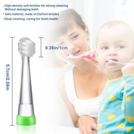Baby Toothbrush Heads Compatible with Papablic/BabyHandy/Electric Toothbrushes, Compatible with Brush-Baby BabySonic/Seago SG902/SG602, 5 Pack