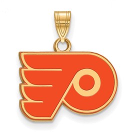 Philadelphia Flyers Small (1/2 Inch) Enamel Pendant (Gold Plated)
