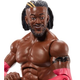 WWE MATTEL Kofi Kingston Elite Series #78 Deluxe Action Figure with Realistic Facial Detailing, Iconic Ring Gear & Accessories, Multi (GKY12)