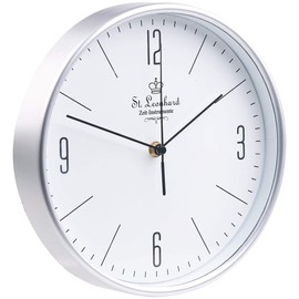 St. Leonhard Radio-Controlled Kitchen Clock: Classic Radio-Controlled Wall Clock with Large Numbers and Flat Design, Diameter 25 cm (Radio-Controlled Wall Clocks, Radio-Controlled Kitchen Wall, Dial)