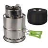 Outdoor Camping Equipment Windproof Wood Stove Cooking Stainless Steel Movable