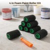 10 Pcs 4 in Foam Paint Roller Kit, Including 9
