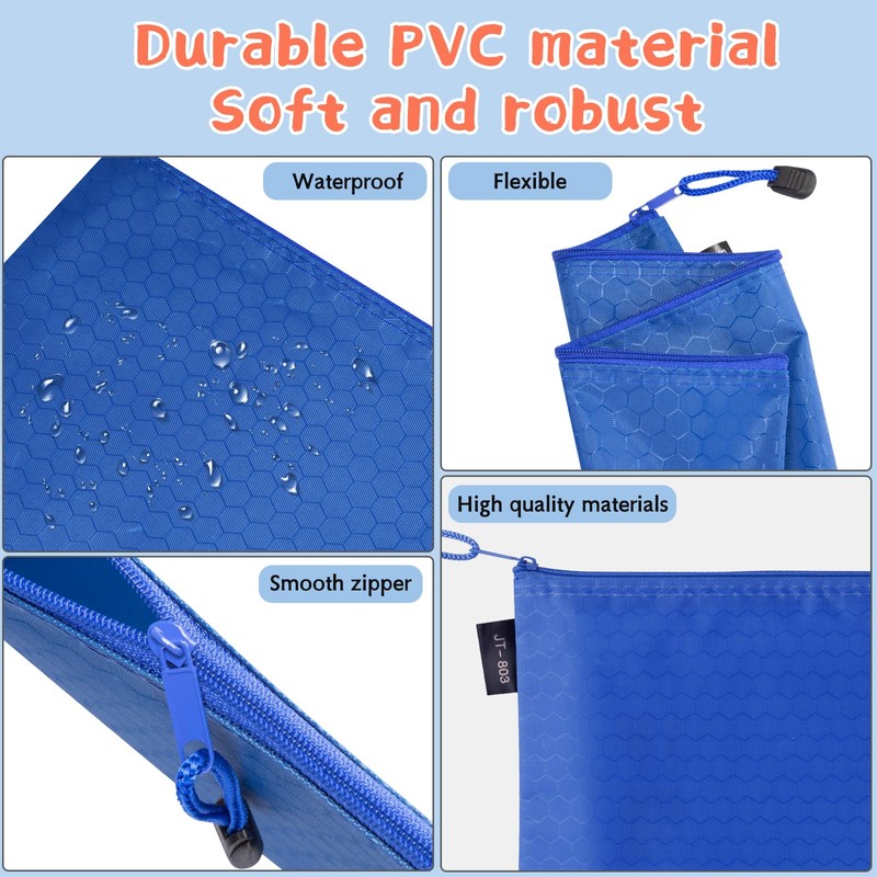 LUHIUMOYA A5 Document Wallet, Waterproof Document Bag with Zip, Bag