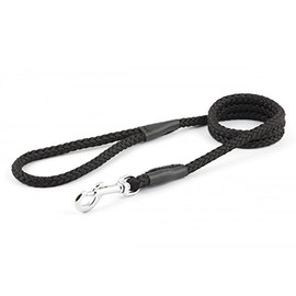 Ancol Trigger Hook Rope Dog Lead (1.07m x 10mm - 30kg) (Black)
