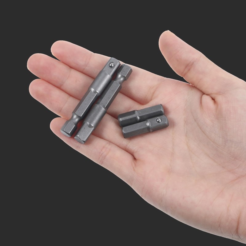 4 Pack 1/4 Hex to 1/4 Square Socket Adapter, Drill