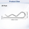M METERXITY 20-Pack R-Shaped Cotter Pin, M1.2x25mm Stainless Steel Hairpin