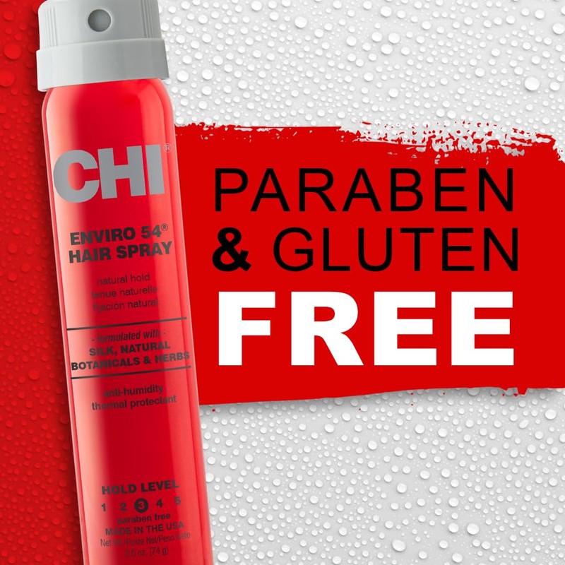 CHI Enviro 54 Hairspray, Natural Hold, Lightweight Spray to Finish