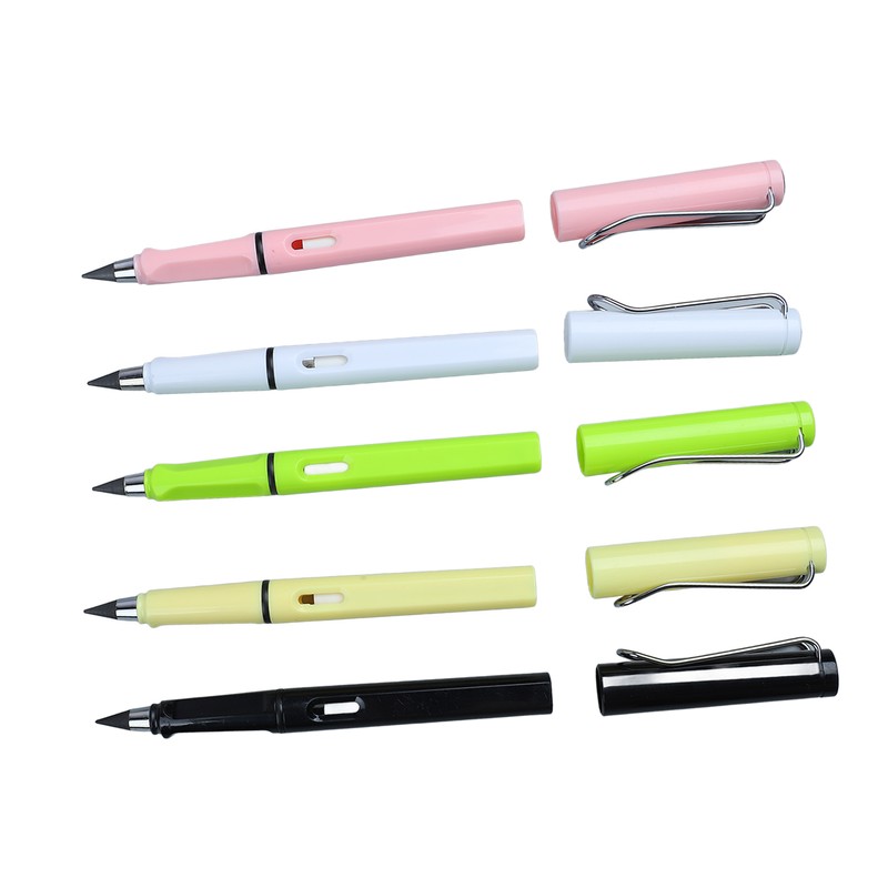 12pcs Inkless Pencil Fluency Writing Wide Pen Clip Reusable Everlasting