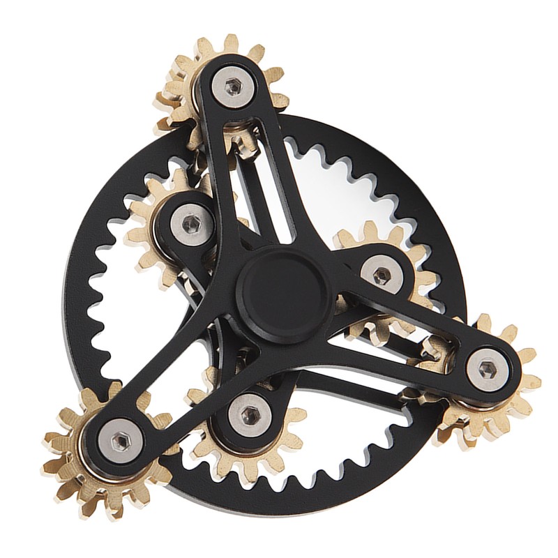 Fingertip Gear Toy 4 Gears Decompression Metal Finger Hand Brass