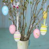 Pack of 12 Easter Eggs for Hanging, Colourful Easter Eggs