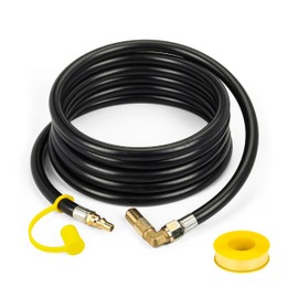 BlueStars 12FT Propane Hose with Elbow Adapter – Quick Connect RV Hose for Blackstone 17" & 22" Griddles, Camp Stove, Portable Fire Pit, Propane Heater